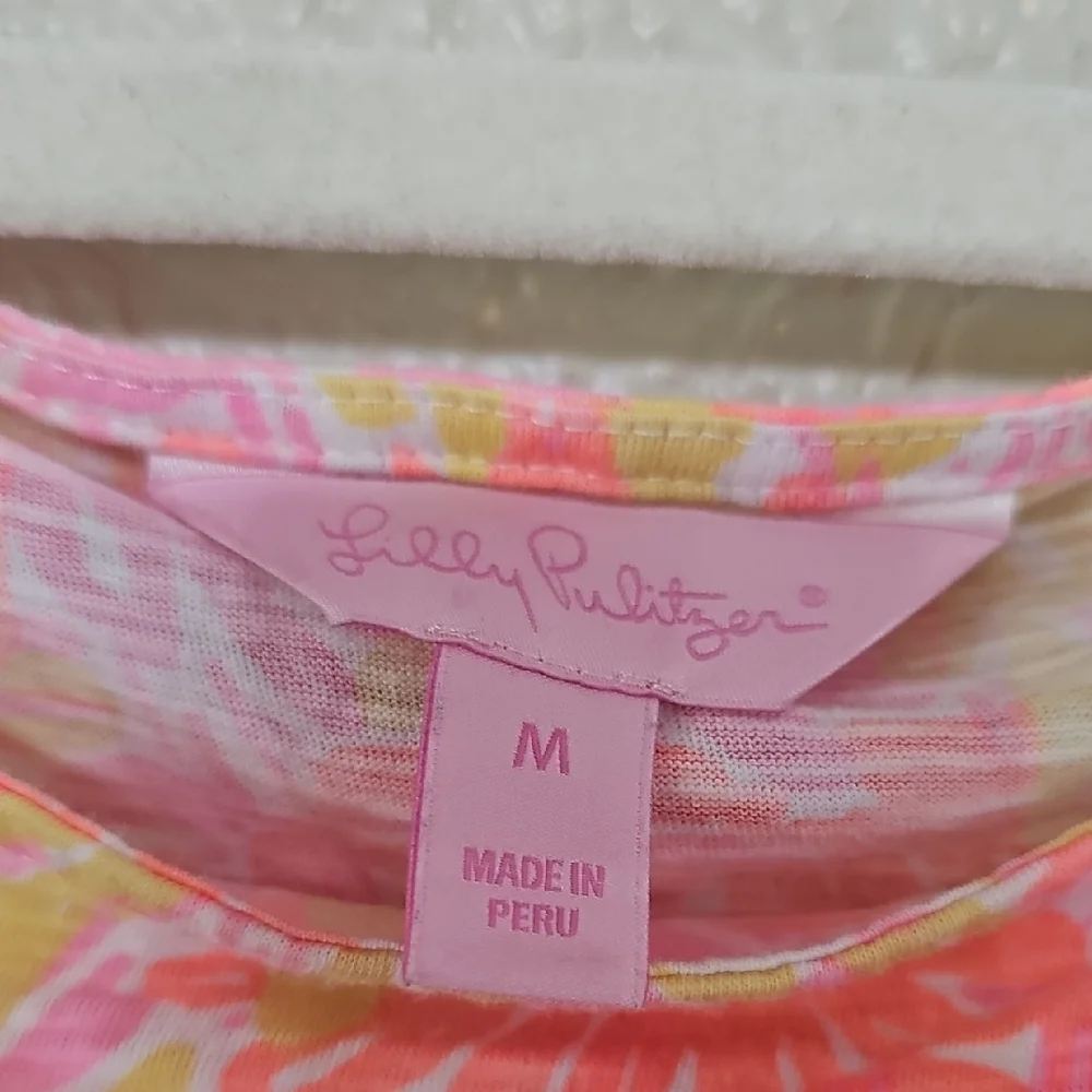 Lilly Pulitzer Floral Pink and Yellow Dress - Picture 2 of 4